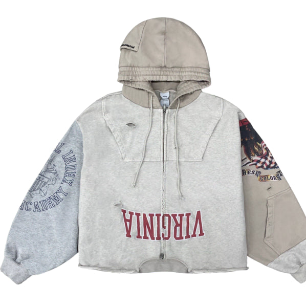 [BUNJANG] Protocol Index Upside Down Hoodie Ivory / [3] 프로토콜인덱스 업사이드 다운 후드 아이보리