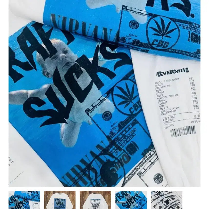 [BUNJANG] Donut Revenge GF-Logo Long Sleeve T-Shirt Size 1 / 도넛리벤지 핑거프레스 gf-logo 롱슬리브 1size