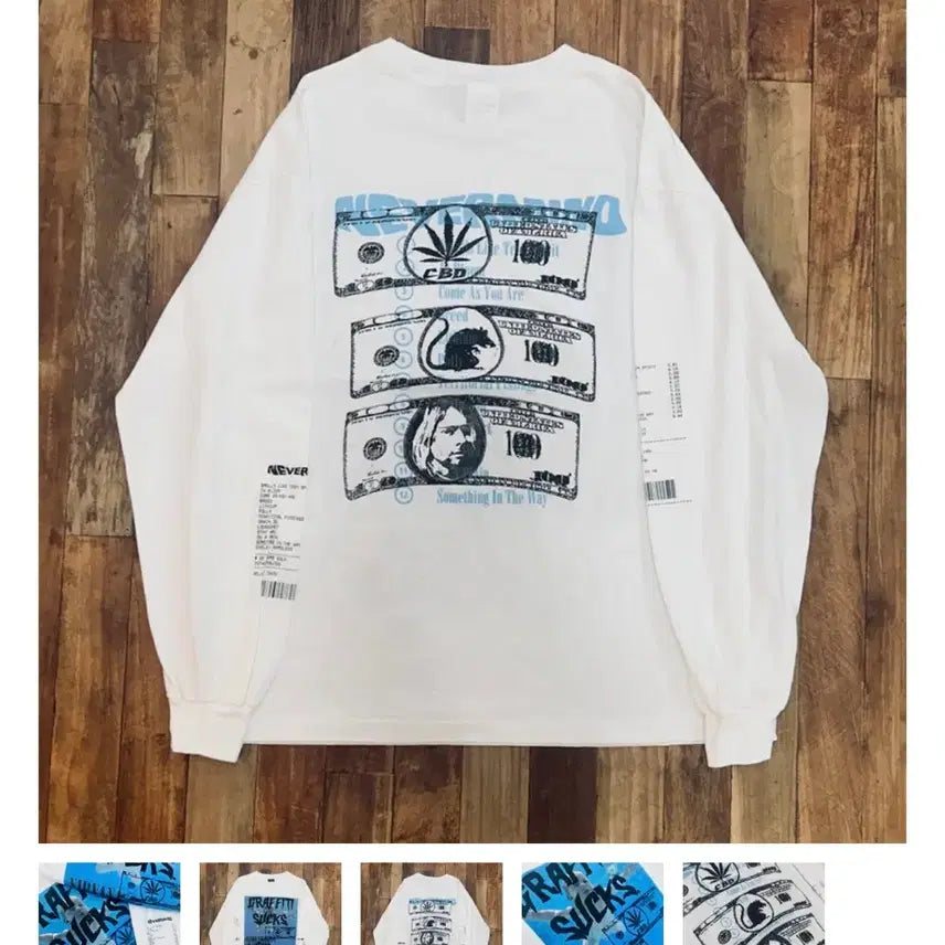 [BUNJANG] Donut Revenge GF-Logo Long Sleeve T-Shirt Size 1 / 도넛리벤지 핑거프레스 gf-logo 롱슬리브 1size