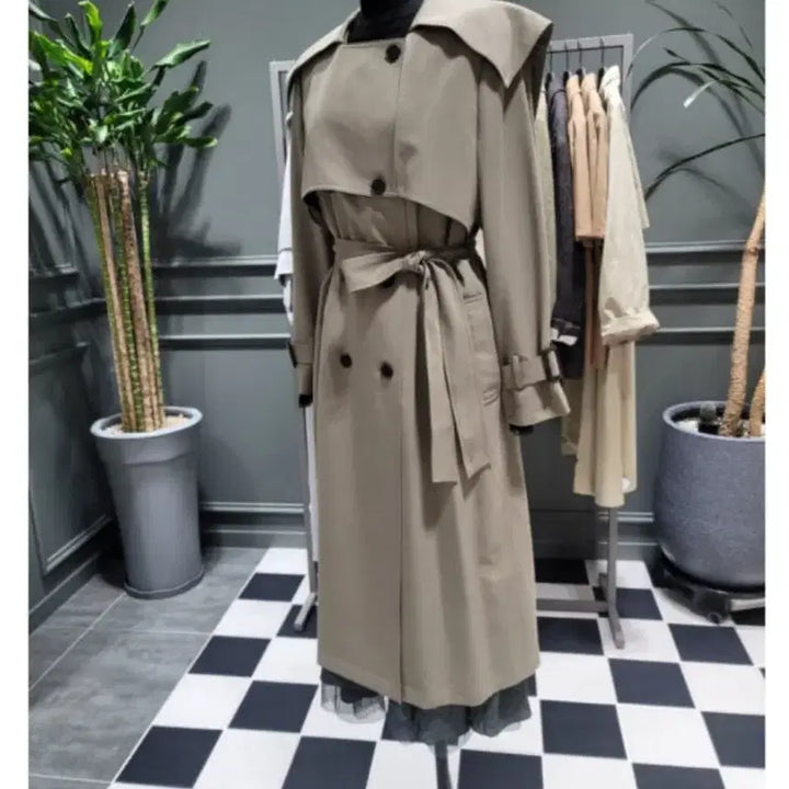 [BUNJANG] Sisley Sailor Long Trench Coat / 시슬리 세일러 롱트렌치