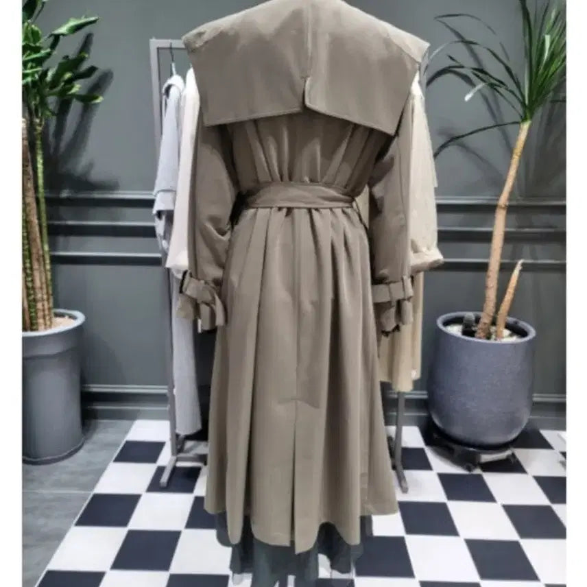 [BUNJANG] Sisley Sailor Long Trench Coat / 시슬리 세일러 롱트렌치
