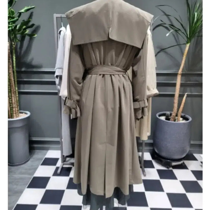 [BUNJANG] Sisley Sailor Long Trench Coat / 시슬리 세일러 롱트렌치