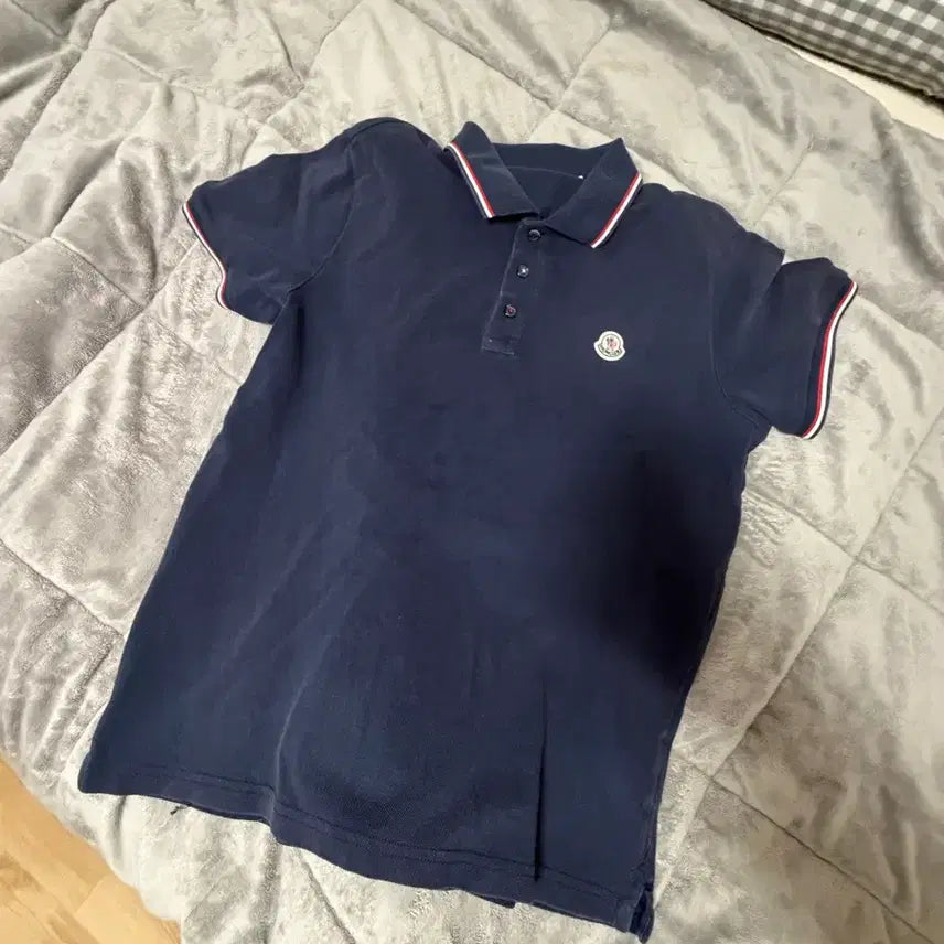[BUNJANG] Moncler Short Sleeve Polo Shirt Navy / [A급/정품] 몽클레어 반팔 카라티 네이비