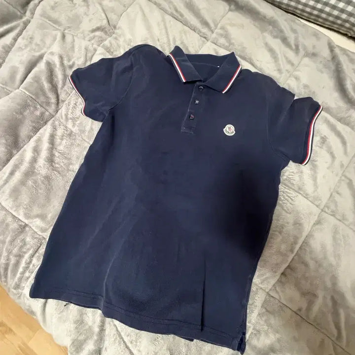 [BUNJANG] Moncler Short Sleeve Polo Shirt Navy / [A급/정품] 몽클레어 반팔 카라티 네이비