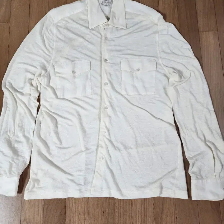 [BUNJANG] Hermes Ivory Long Sleeve Shirt / 에르메스 아이보리 긴팔 셔츠 105