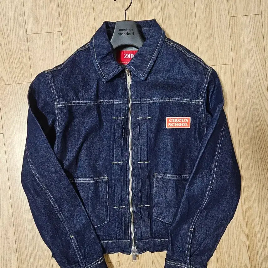 [BUNJANG] Zara x Harry Lambert Zip-Up Denim Jacket / [s] 자라 해리램버트 집업 청자켓
