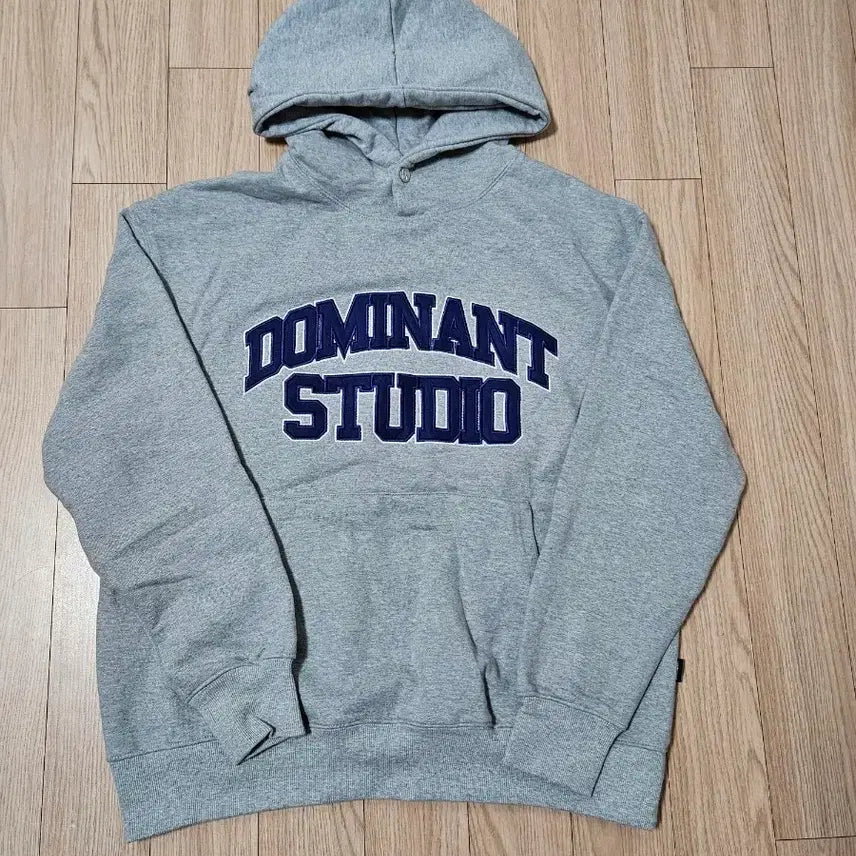 [BUNJANG] Dominant Blue Arch Logo Hoodie Grey / [s] 도미넌트 블루 아치 로고 후드티 그레이