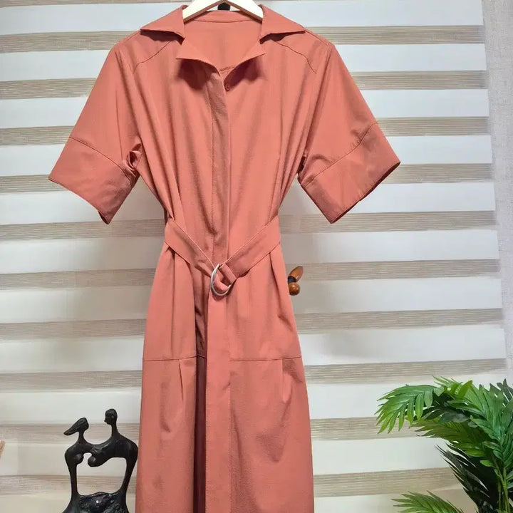 [BUNJANG] YESSE Shirt Dress Brick Orange / 택포)YESSE셔츠형 원피스  브릭오렌지