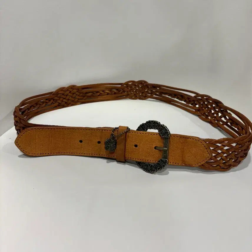 [BUNJANG] Anna Sui Bohemian Style Vintage Leather Belt / 안나수이 빈티지 가죽 벨트 (보헤미안 스타일)