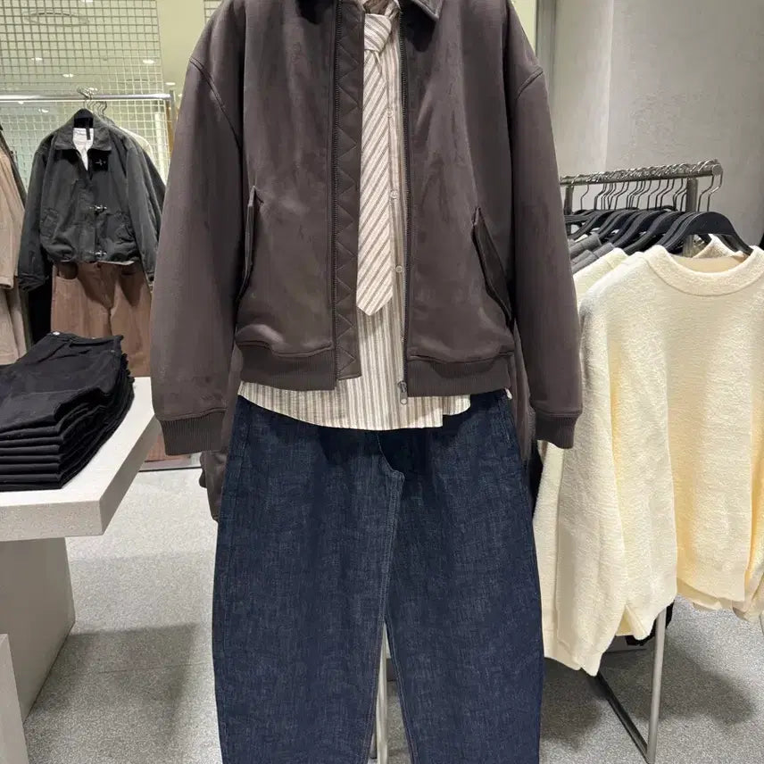 [BUNJANG] Zara Suede Blouson Jacket / 자라 스웨이드 블루종 자켓