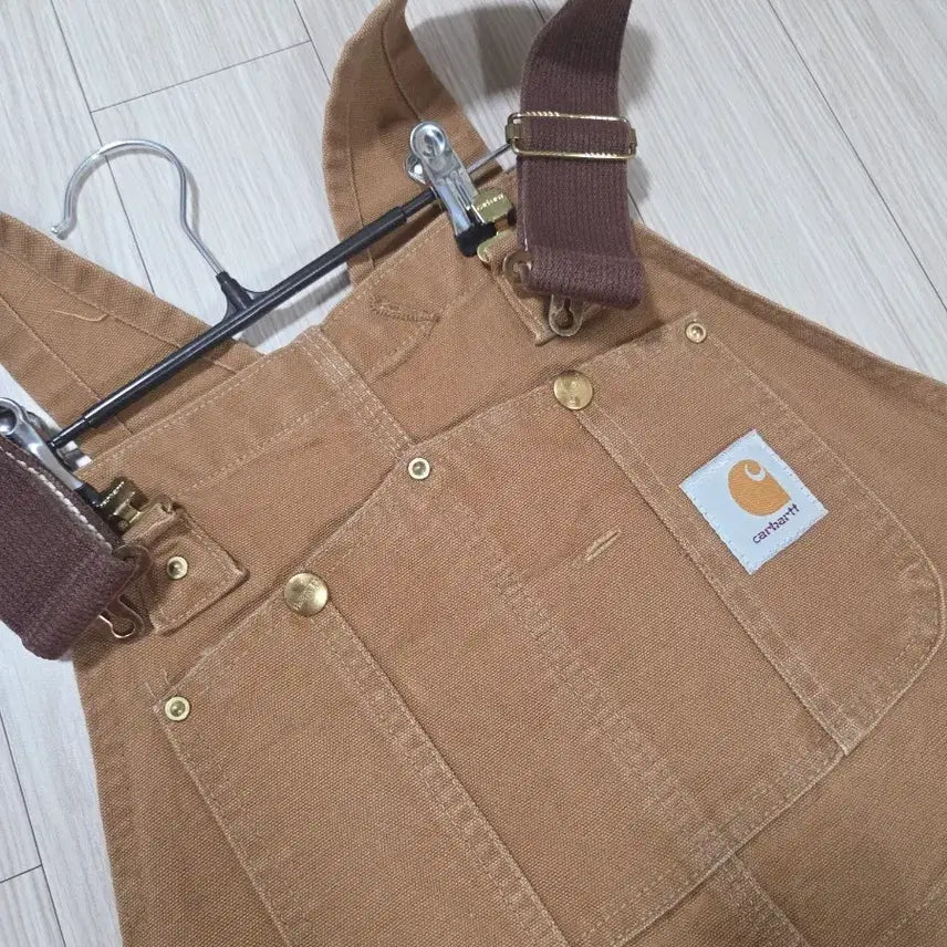 [BUNJANG] Carhartt Brown Bib Overalls / 칼하트 브라운 멜빵 바지