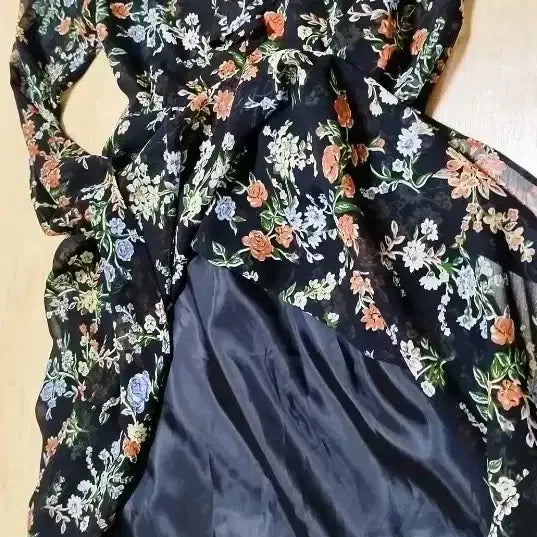 [BUNJANG] Round Pattern Chiffon Dress / [새상품] 라운드 패턴 쉬폰 원피스, 여름 원피스