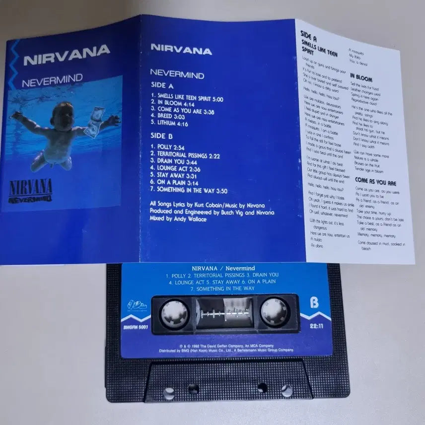 [BUNJANG] Nirvana Nevermind 2nd Album Cassette Tape (Unsealed) / 너바나 2집 Nevermind (개봉 카세트테이프)