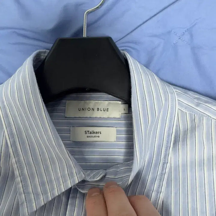 [BUNJANG] Union Blue Stokers Brighton Stripe Shirt L / 유니온블루 / 스토커즈 브라이튼 스트라이프 셔츠 / L사이즈