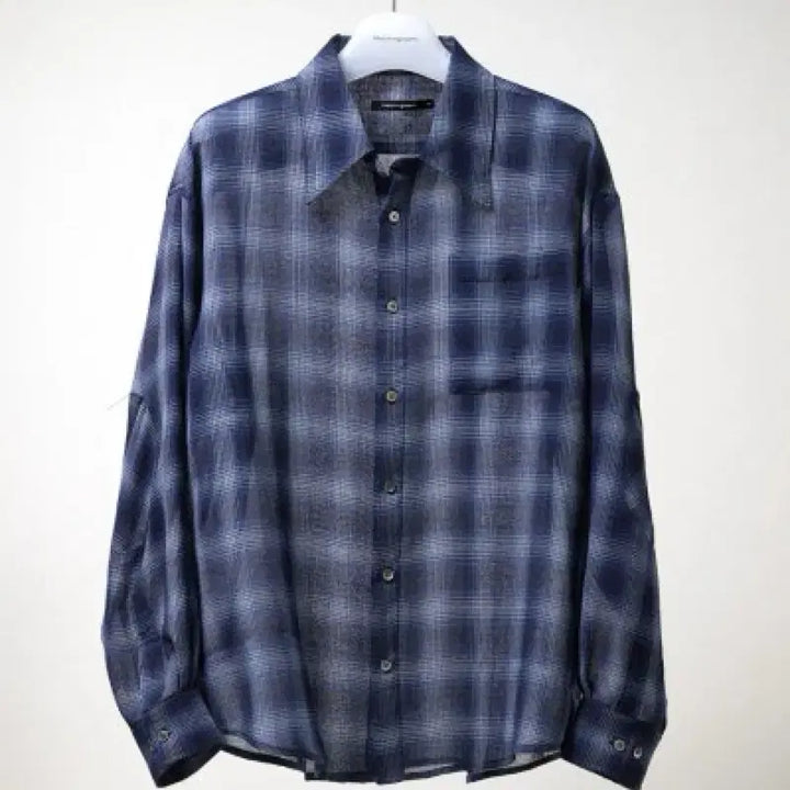 [BUNJANG] HAECHINGROOM Archive Shirt V2 Wool Check Blue / 해칭룸 archive shirt v2 wool check blue 3