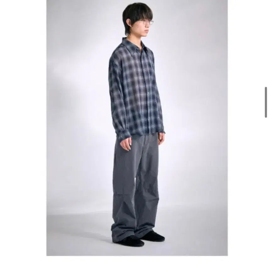 [BUNJANG] HAECHINGROOM Archive Shirt V2 Wool Check Blue / 해칭룸 archive shirt v2 wool check blue 3
