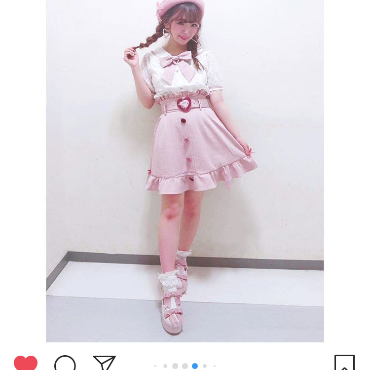 [BUNJANG] Liz Lisa Sailor Shirt + Skirt Set / 리즈리사 정품 세일러 셔츠+스커트 세트