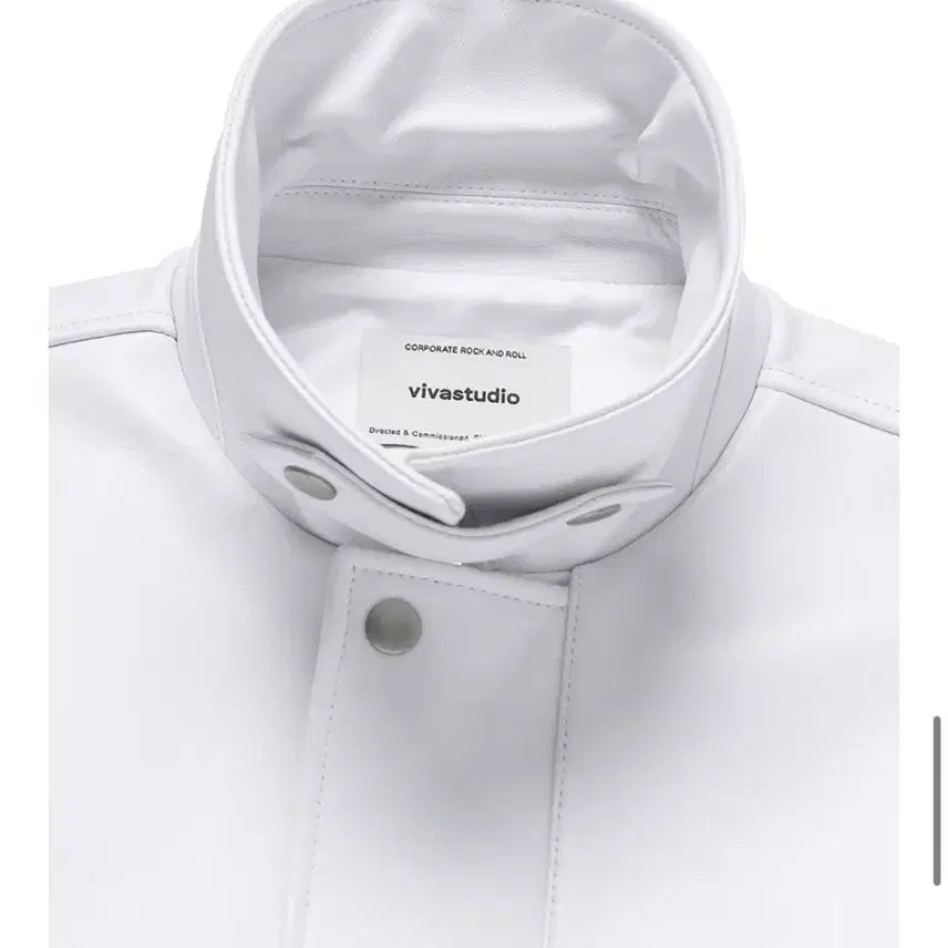 [BUNJANG] VIVASTUDIO Real Leather Oversized Blouson Leather Single Jacket White / 비바스튜디오 리얼레더 오버핏블루종 레더싱글자켓 화이트