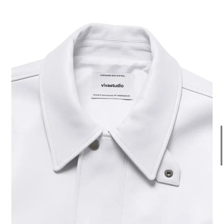 [BUNJANG] VIVASTUDIO Real Leather Oversized Blouson Leather Single Jacket White / 비바스튜디오 리얼레더 오버핏블루종 레더싱글자켓 화이트