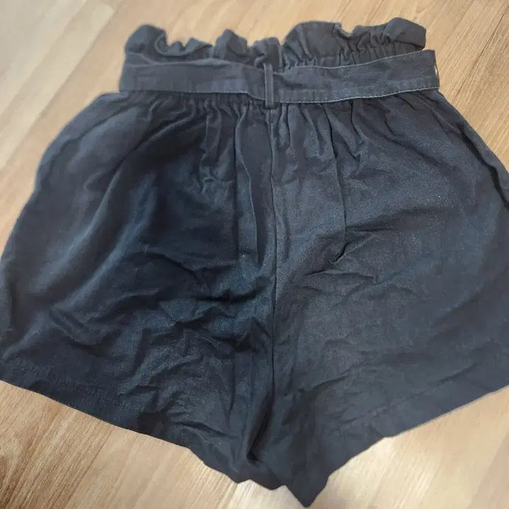 [BUNJANG] Black Belted Shorts / 블랙 벨트 반바지 숏팬츠