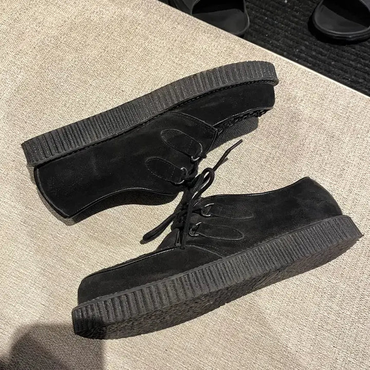 [BUNJANG] Demonia Black Suede Creeper Shoes 602s / 데모니아 블랙 스웨이드 클리퍼 602s