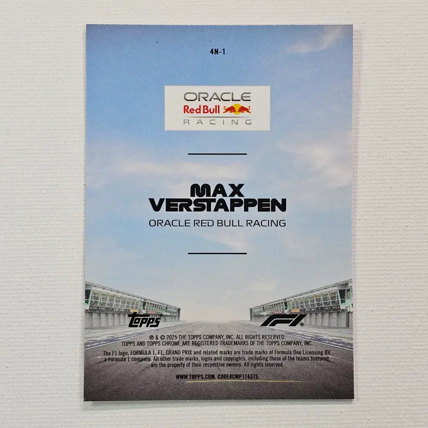 [BUNJANG] Max Verstappen 2025 Topps Chrome F1 Card / 막스 베르스타펜 2025 Topps Chrome F1 4 And More