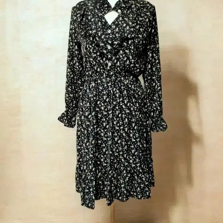 [BUNJANG] Chiffon Dress with Mandarin Collar - Unworn / 차이나카라 쉬폰 원피스, 여름 원피스, 미착용