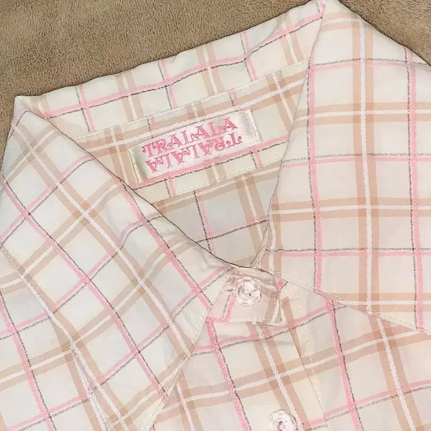 [BUNJANG] Lalala Check Shirt / !!수요알까지만 할인!! 트랄라라tralala 체크 셔츠 라떼 갸루
