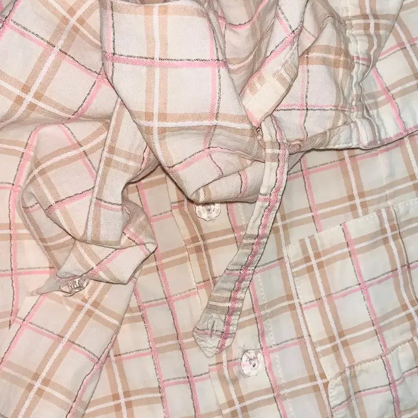 [BUNJANG] Lalala Check Shirt / !!수요알까지만 할인!! 트랄라라tralala 체크 셔츠 라떼 갸루