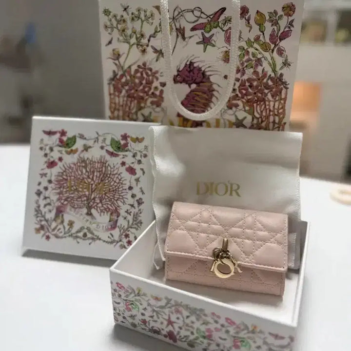 [BUNJANG] Dior My Dior Glycine Card Holder Powder Pink / 디올 까나쥬 글리신 카드지갑 파우더 핑크