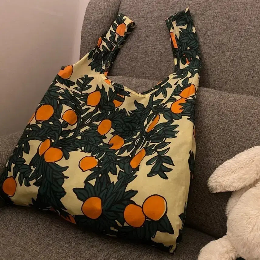 [BUNJANG] BAGGU Orange Pattern Eco Bag / BAGGU 에코백