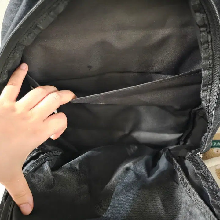 [BUNJANG] Nike Casual Black Backpack Bag / 나이키 캐주얼 기본 천 블랙 백팩 가방