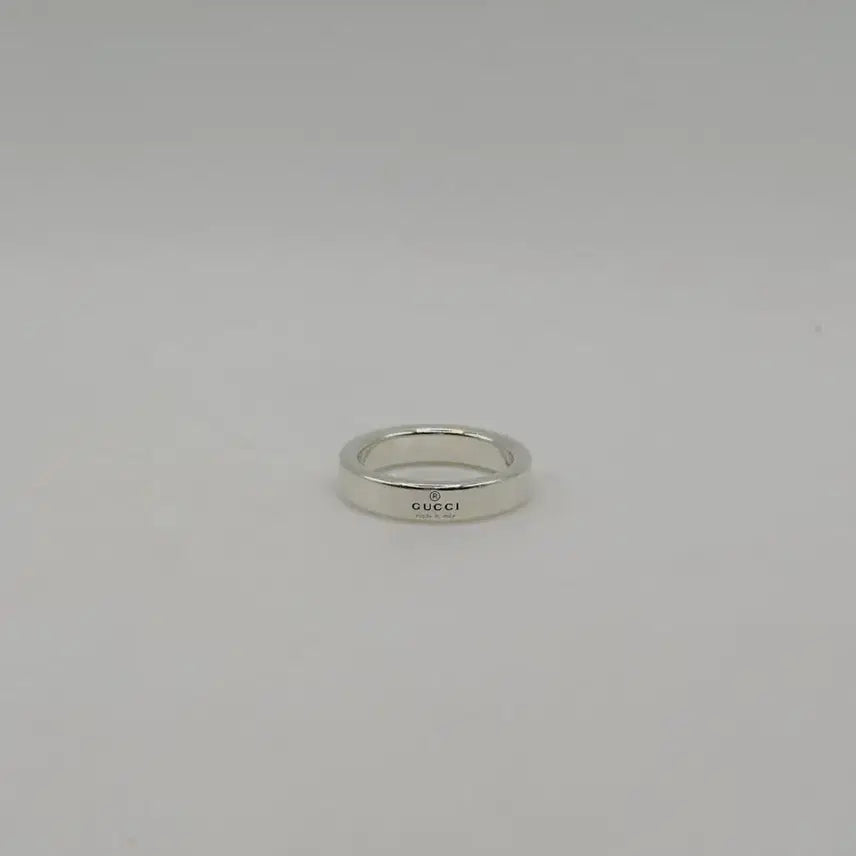 [BUNJANG] Gucci Diagonal Silver Ring Size 7 Full Set / [정품] 구찌 다이애그널 실버 반지 7호 풀구성 정품