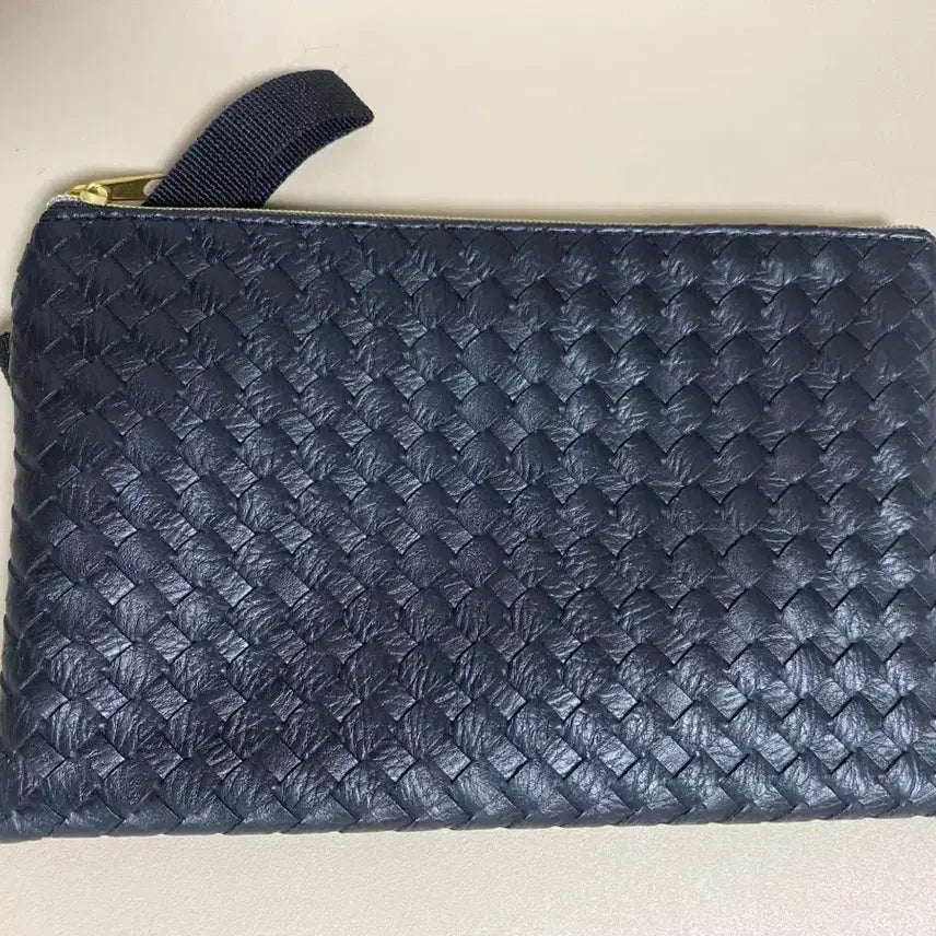 [BUNJANG] Black Clutch Bag with Handle / 블랙 클러치백