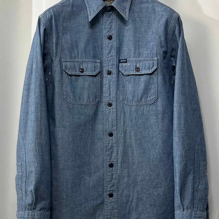 [BUNJANG] Polo Ralph Lauren Naval Chambray Work Shirt / 폴로 랄프로렌 콘초 Naval usn 마이널 샴브레이 워크 셔츠
