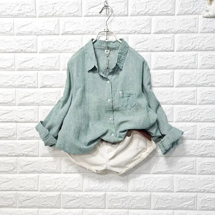 [BUNJANG] Seven-Sleeve Linen Shirt / 칠부소매 마남방