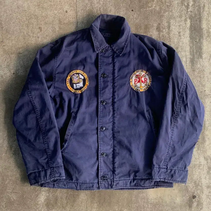 [BUNJANG] 1970s US Navy N-4 Submarine Utility Jacket with Original NSGA Misawa Patch / 70s 미 해군 N-4 서브마린 유틸리티 자켓