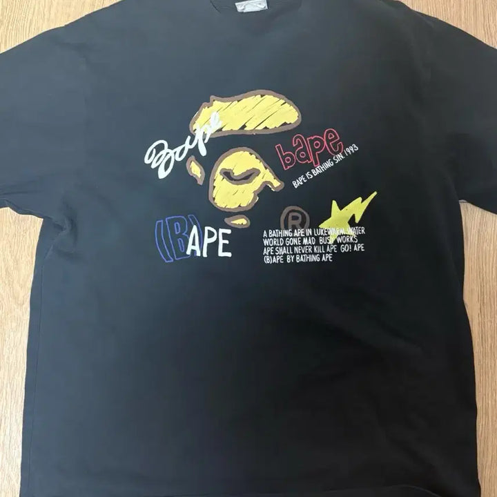 [BUNJANG] BAPE Black Short Sleeve T-Shirt L / 베이프 BAPE 블랙 반팔 티셔츠L