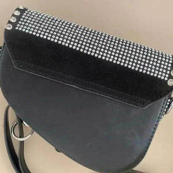 [SOLD OUT] 블랙 스터드 장식 새들백 크로스백