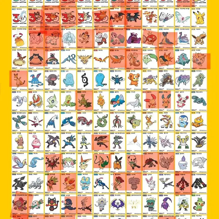 [BUNJANG] Pokemon Sticker Collection / 포켓몬 띠부씰 시즌5 36종 일괄 판매