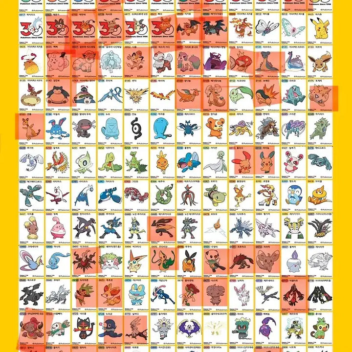 [BUNJANG] Pokemon Sticker Collection / 포켓몬 띠부씰 시즌5 36종 일괄 판매