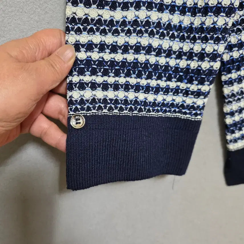 [BUNJANG] Senjone 8-Sleeve Knit Top - Navy Mix, Size M / s하루특가s65 센죤 8부소매 니트 M n4007