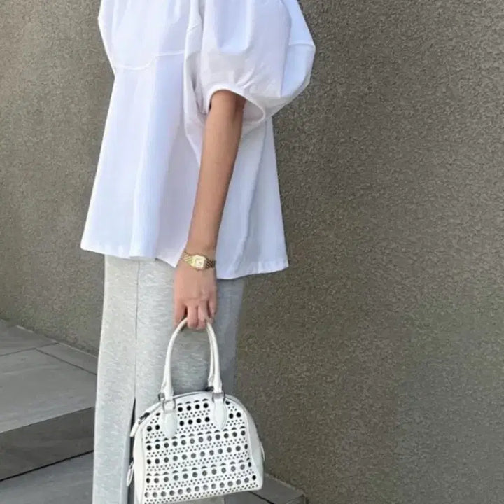 [BUNJANG] Norita Banding Slit Long Skirt Grey / 노리타 밴딩 트임 롱스커트 그레이