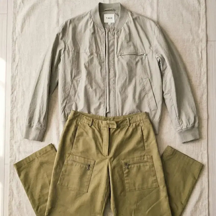 [BUNJANG] Tate Blouson Jumper Beige / 테이트(TATE) 블루종 점퍼
