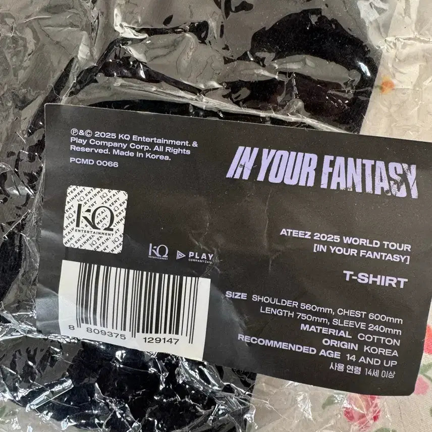 [BUNJANG] ATEEZ In Your Paradox Tour T-Shirt / 에이티즈 인유어판타지 투어 티셔츠
