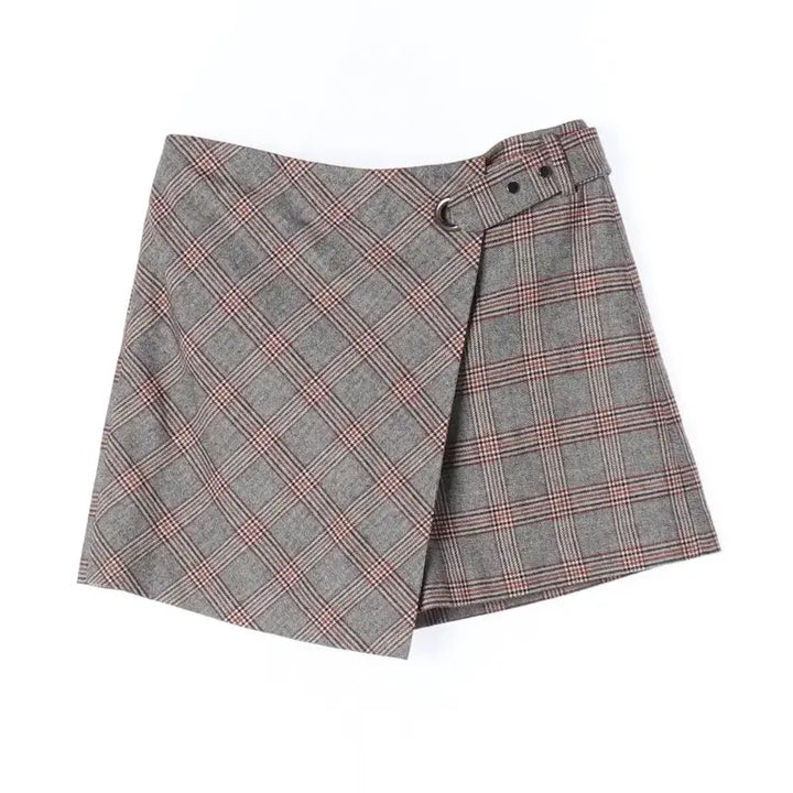 [BUNJANG] Beenice Wrap Shorts Check Pattern Belt Detail / Beenice 베르니스 랩 반바지
