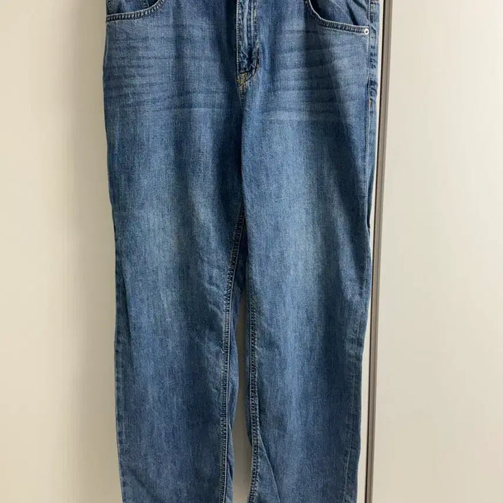 [BUNJANG] 100% Cotton Wide Fit Jeans Size 34 / 면 100% 와이드핏 청바지 34