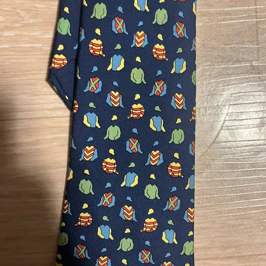 [BUNJANG] Hermès Navy Patterned Silk Tie / 에르메스 네이비 패턴 넥타이