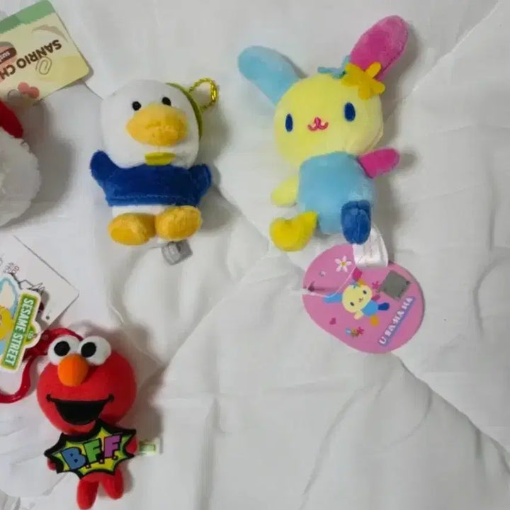 [BUNJANG] Sanrio Sesame Street A Hiruno Keychain Bundle Set / 일괄 세서미 인형 아히루노 키링 핼로키티 산리오 열쇠고리 캐릭터