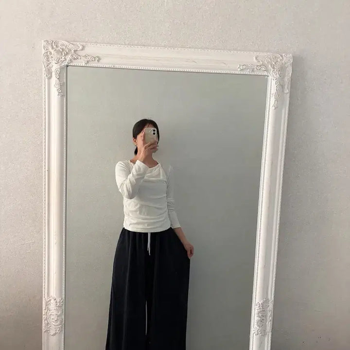 [BUNJANG] Colorblock Wide Training Long Pants (Plus Size Available) / 새상품 배색 트레이닝 와이드 롱 팬츠 빅사이즈 가능 55-88
